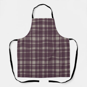 Classic Plaid Tartan Pattern-Eggplant Colour Apron