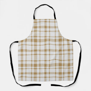 Classic Plaid Tartan Pattern-Warm Neutral Apron
