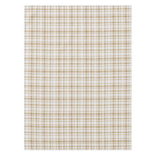 Classic Plaid Tartan Pattern-Warm Neutral Tablecloth