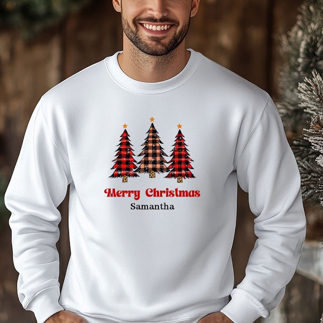 Classic Plaid Tree Christmas Pullover Holiday Outf (Classic Plaid Tree Christmas Pullover Holiday Outfit)