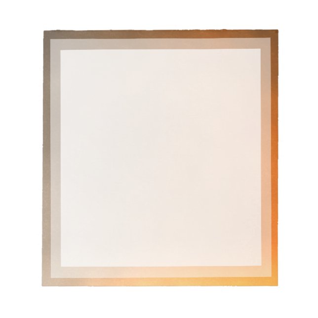 Classic Plain Orange Sunset Boarder Photo frame Notepad (Front)