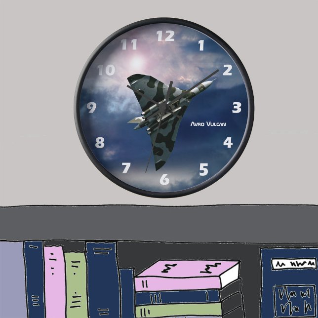 Classic plane, Avro Vulcan delta wing, your name Clock (Creator Uploaded)
