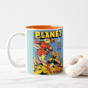 CLASSIC PLANET COMICS ILLUSTRATION Two-Tone COFFEE MUG