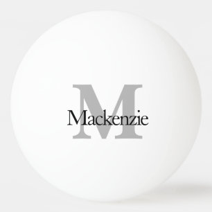 Classic Play   Monogram Name Script Chic Initial Ping Pong Ball