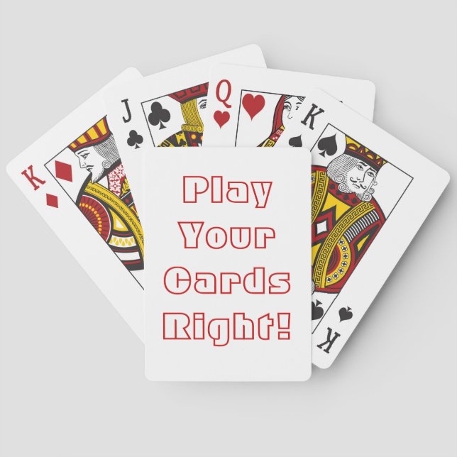 Classic "Play Your Cards Right" Playing Cards (Back)