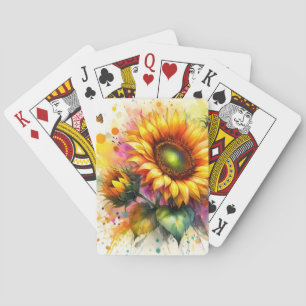 Classic Playing Card - Yellow Sunflower