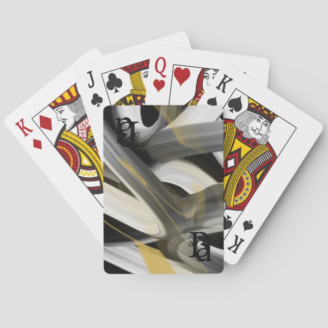 Classic Playing Cards Trend Abstract Art Black (Back)