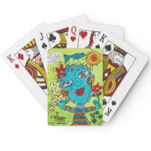 Classic Playing Cards with Art "Flower Child"