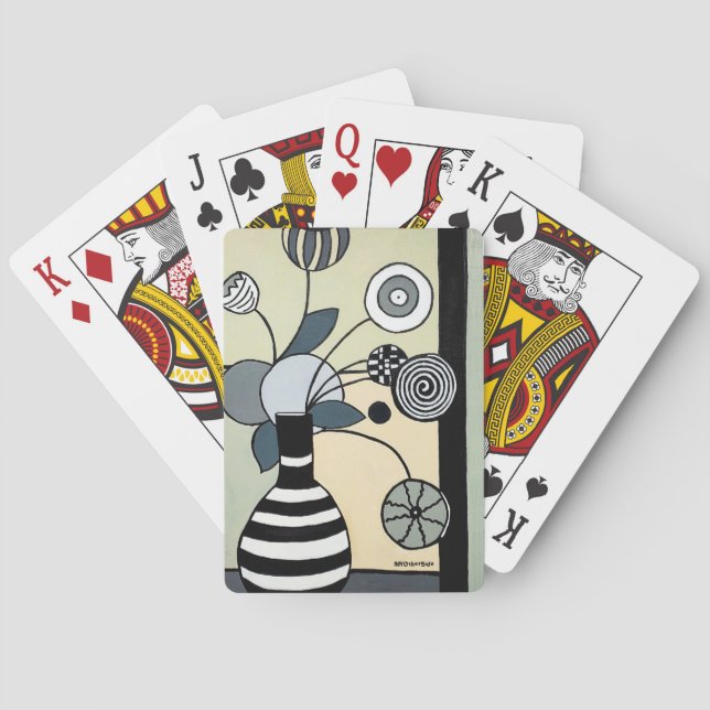 Classic Playing Cards with Art "Striped Vase" (Back)