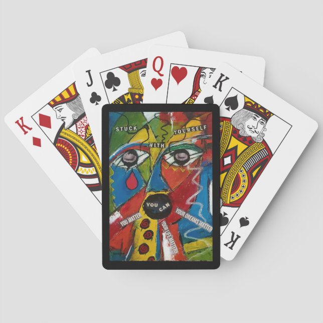 Classic Playing Cards with Art "Stuck" (Back)