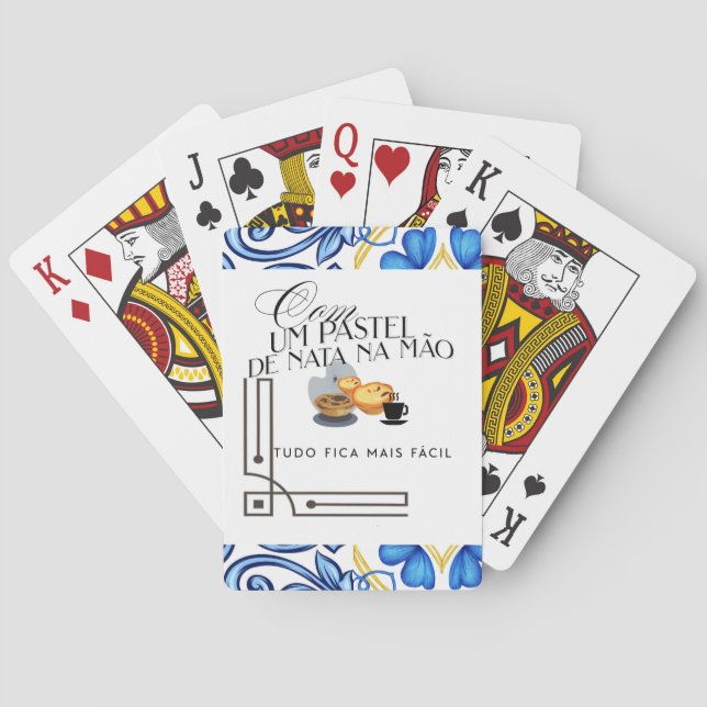 Classic Playing Cards with Portuguese tiles & say (Back)