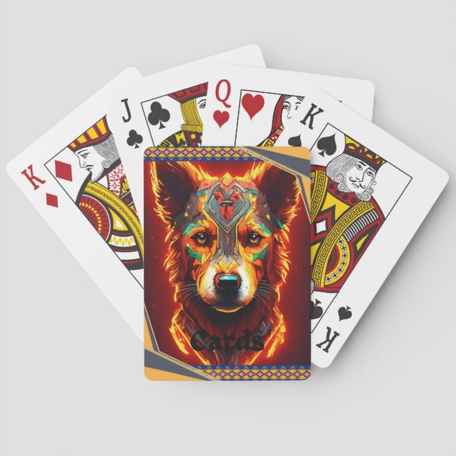 Classic Playing Cards with Whimsical Dogs colour (Back)
