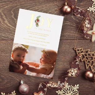 Classic Poinsettias Garland Joy To The World Photo