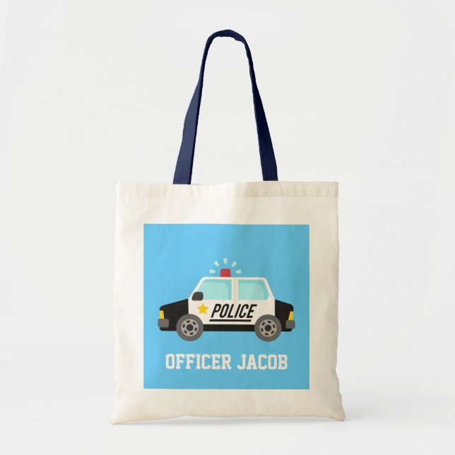 Classic Police Car with Siren For Kids Tote Bag (Front)
