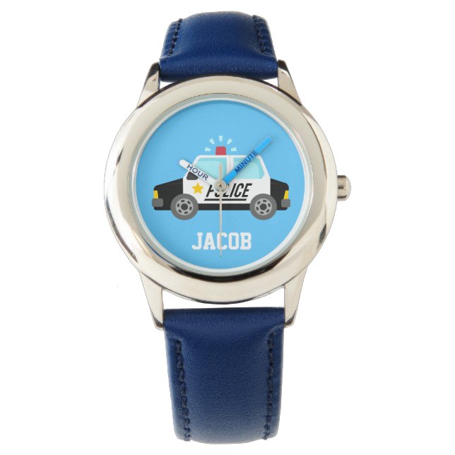 Classic Police Car with Siren For Kids Watch (Front)