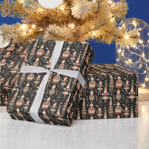 Classic Polichinelles, Nutcracker Ballet Wrapping Paper