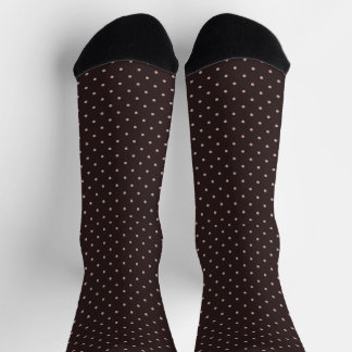 Classic Polka Dot Pattern, Brown, Boho Polka Dots Socks