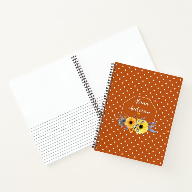Classic Polka Dot Pattern Notebook (Inside)