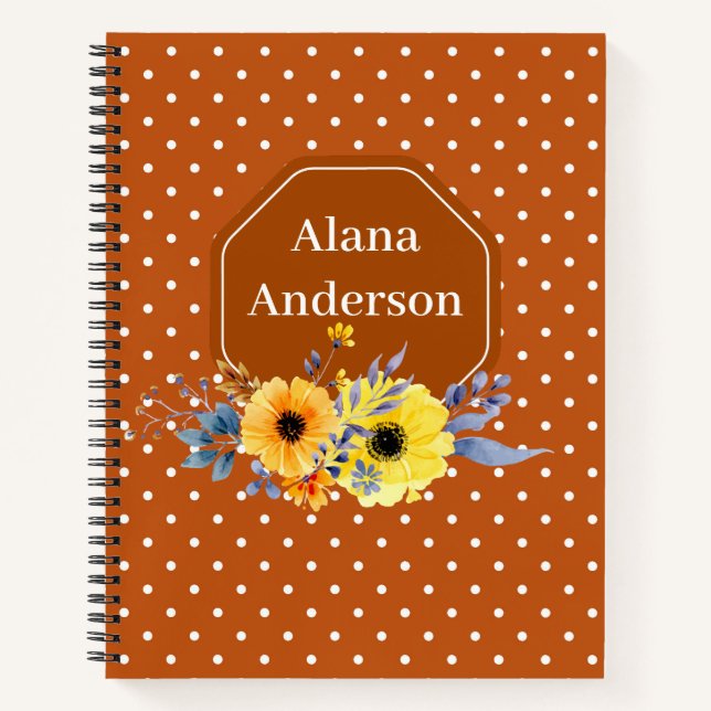 Classic Polka Dot Pattern Notebook (Front)