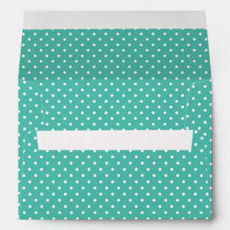 Classic Polka Dot White -Bluegrass Green Envelope