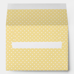 Classic Polka Dot White - Canary Yellow Envelope