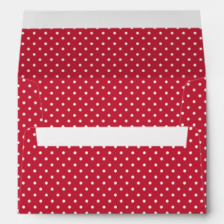 Classic Polka Dot White - Cherry Red Envelope