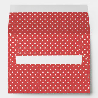 Classic Polka Dot White - Coral Red Envelope