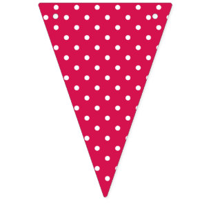 Classic Polka Dot White - Raspberry Red Bunting