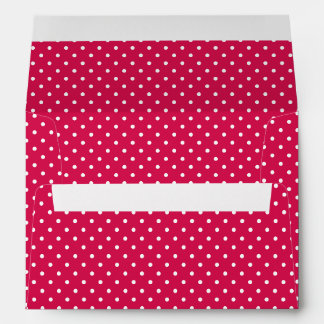 Classic Polka Dot White - Raspberry Red Envelope