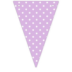 Classic Polka Dot White - Soft Lilac Bunting