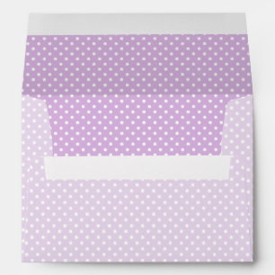 Classic Polka Dot White - Soft Lilac Envelope