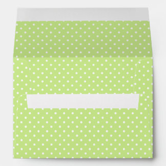 Classic Polka Dot White - Spring Green Envelope