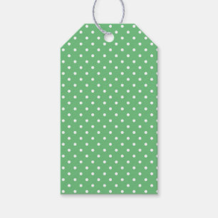 Classic Polka Dot White - Summer Green Gift Tags