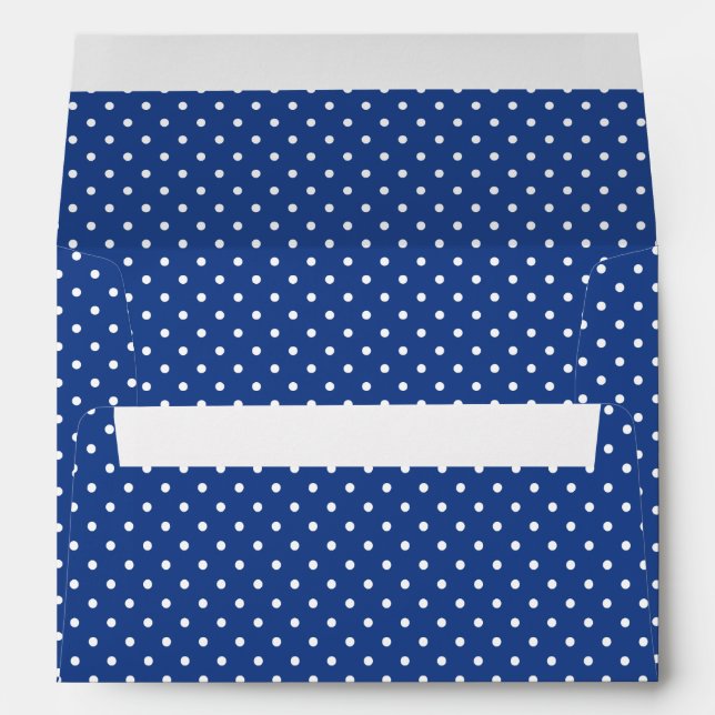 Classic Polka Dot White - True Blue Envelope (Back (Bottom))