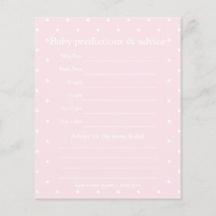 Classic Polka Dots Girl Baby Shower Guessing Game