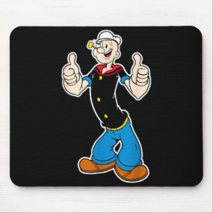Classic Pop Eye Vintage Cartoon Thumbs Up T-shirt. Mouse Pad
