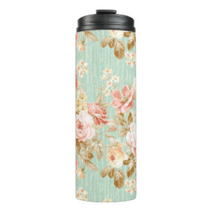 Classic Popular Flower Seamless pattern background Thermal Tumbler