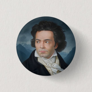 Classic Portrait of Beethoven 3 Cm Round Badge