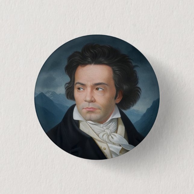 Classic Portrait of Beethoven 3 Cm Round Badge (Front)