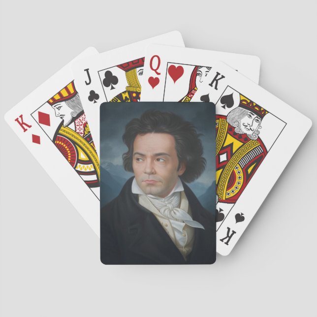 Classic Portrait of Beethoven Playing Cards (Back)