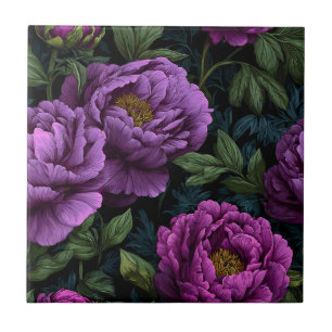 Classic Portuguese Peonies Tiles For Home Flooring