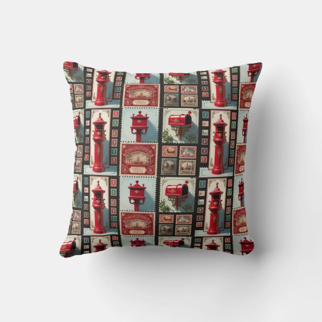 Classic Postal Theme Home Decor Cushion (Back)