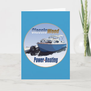 Classic Power-Boating Holiday Card