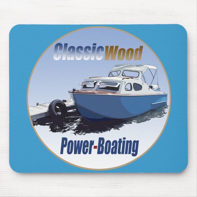 Classic Power-Boating Mouse Pad (Front)