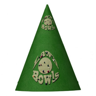 Classic Precision: Circular Lawn Bowls Logo Design Party Hat