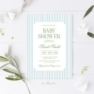 Classic Preppy Baby Shower Invitation