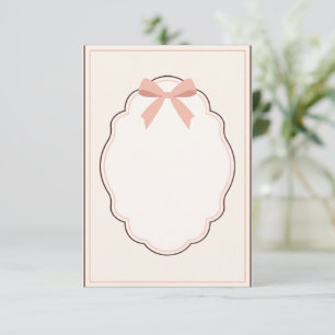 Classic Preppy Blush Monogram Baby Shower Invitati Thank You Card