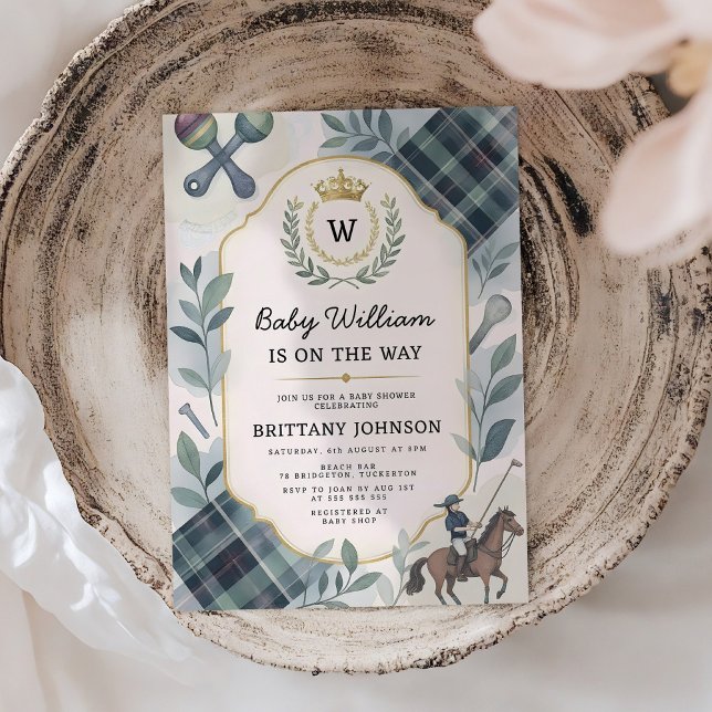 Classic Preppy Charm Baby Shower Invitation (Creator Uploaded)