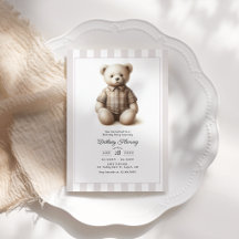 Classic Preppy Vintage Teddy Bear Birthday Party