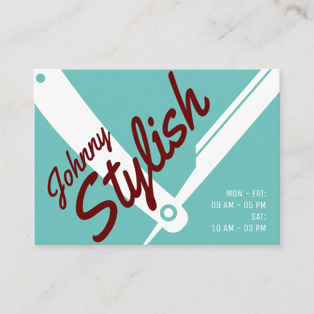 Classic professional cover loyalty included blue business card (Front)